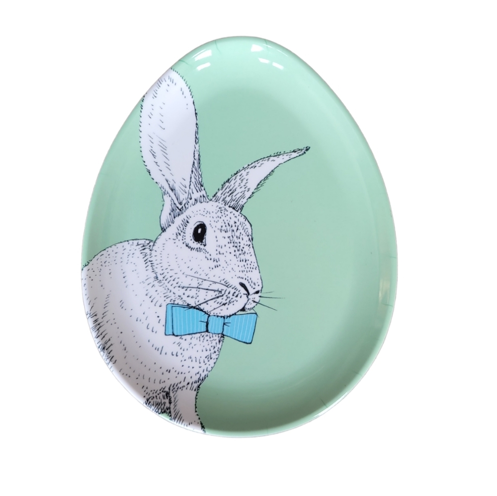 COTTONTAIL LANE Melamine Bunny Rabbit Egg Plate Easter Spring